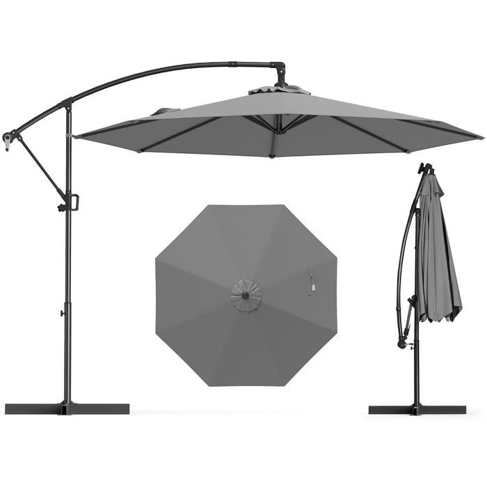 300 cm Offset Hanging Umbrella with Base-