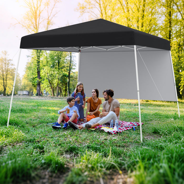 300 x 300 cm Pop up Canopy Tent with 1 Sidewall and Portable Backpack-
