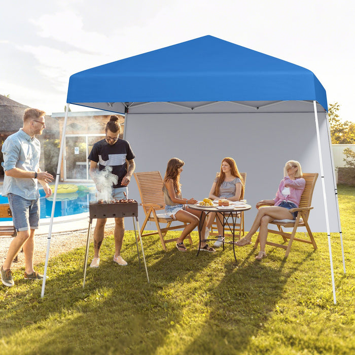 300 x 300 cm Pop up Canopy Tent with 1 Sidewall and Portable Backpack-