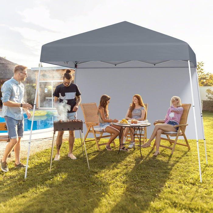 300 x 300 cm Pop up Canopy Tent with 1 Sidewall and Portable Backpack-