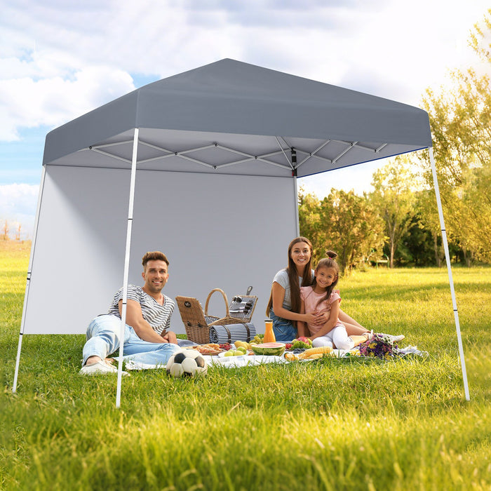 300 x 300 cm Pop up Canopy Tent with 1 Sidewall and Portable Backpack-