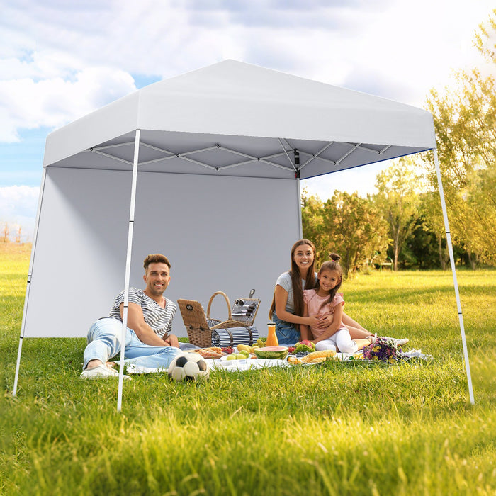 300 x 300 cm Pop up Canopy Tent with 1 Sidewall and Portable Backpack-