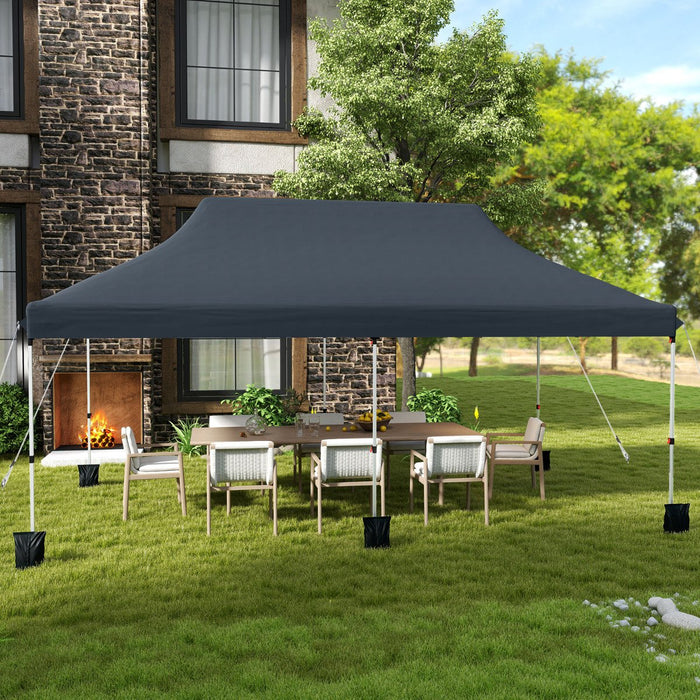 300 x 600 cm Pop up Canopy Tent with Carry Bag and 6 Sandbags-