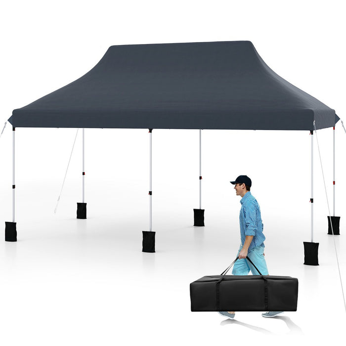 300 x 600 cm Pop up Canopy Tent with Carry Bag and 6 Sandbags-