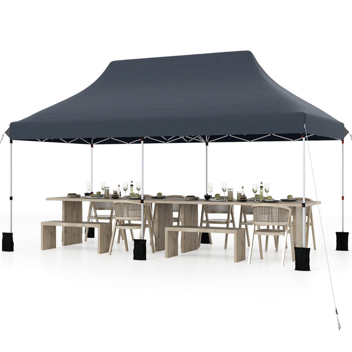300 x 600 cm Pop up Canopy Tent with Carry Bag and 6 Sandbags-