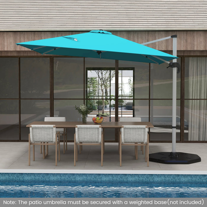 300cm Patio Cantilever Umbrella with 360° Rotation and Adjustable Tilt-