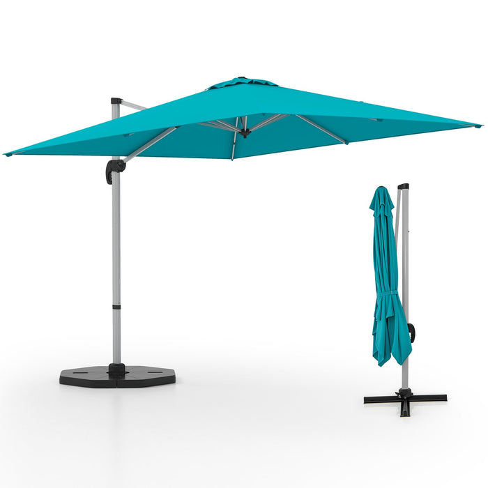 300cm Patio Cantilever Umbrella with 360° Rotation and Adjustable Tilt-