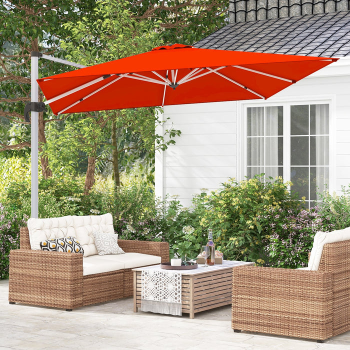 300cm Patio Cantilever Umbrella with 360° Rotation and Adjustable Tilt-