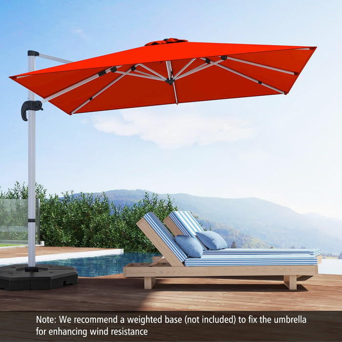 300cm Patio Cantilever Umbrella with 360° Rotation and Adjustable Tilt-