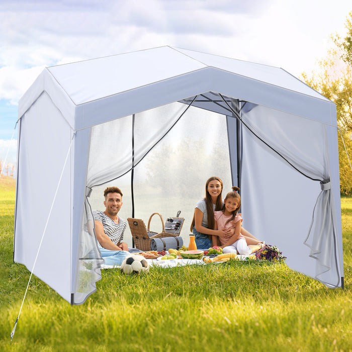 302 x 302 cm Pop up Canopy Tent with Removable Sidewalls-