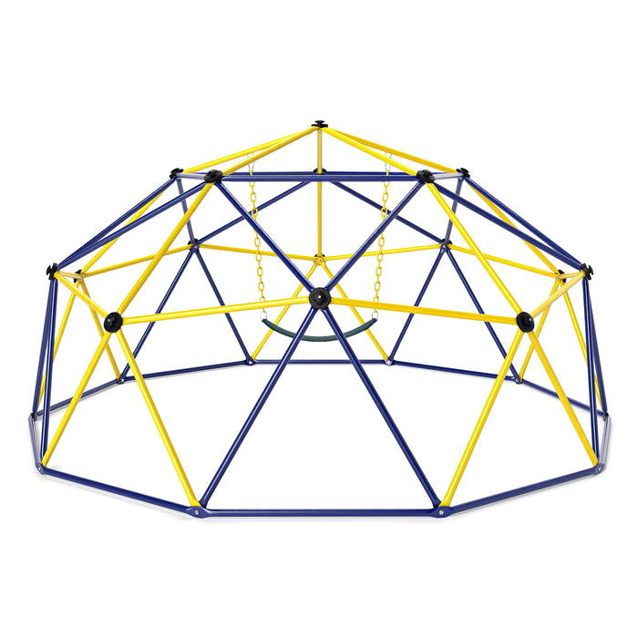 Kids Climbing Dome with Swing Jungle Gym Monkey Bar Playground Set-