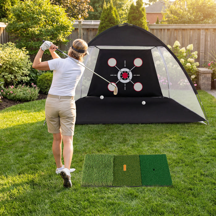 314 x 199 CM Golf Practice Net with Foldable Tri-
