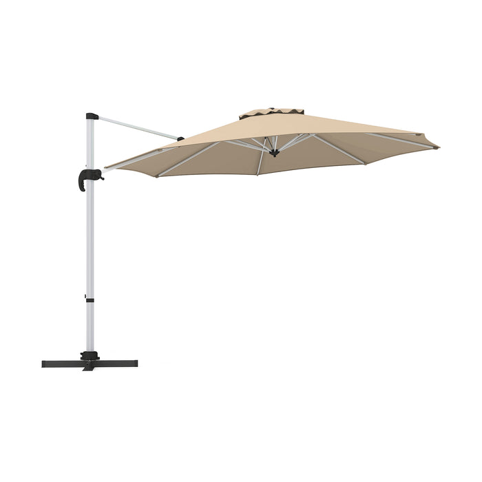 325 cm Outdoor Patio Umbrella with 360° Rotation-
