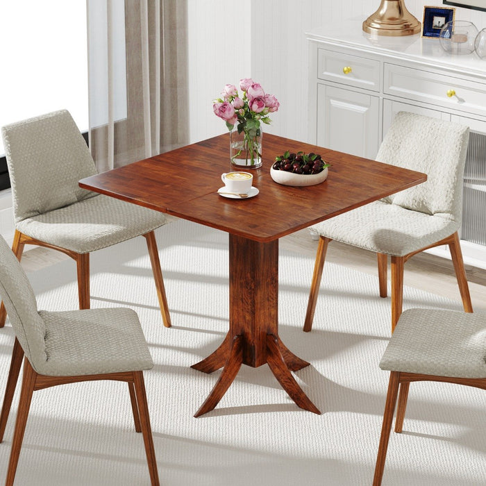 33 Inch Square Dining Table with Pedestal Base for 2-4 People-