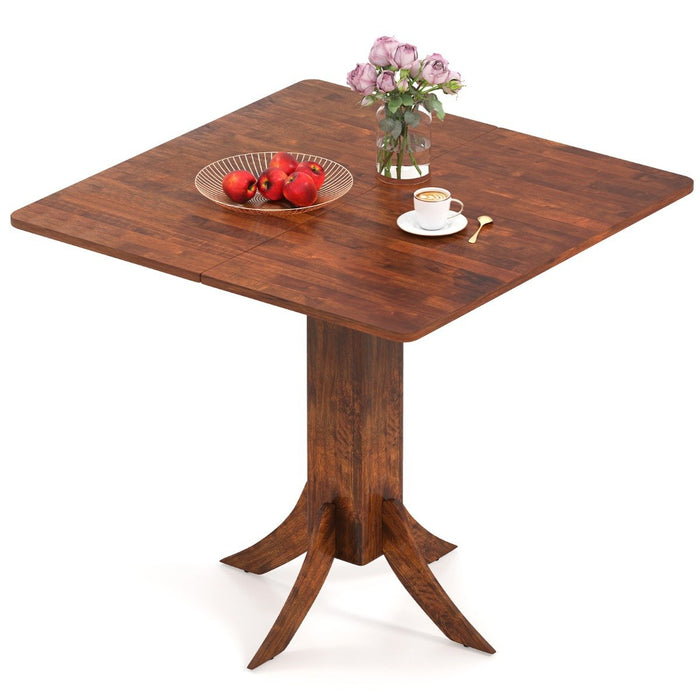 33 Inch Square Dining Table with Pedestal Base for 2-4 People-