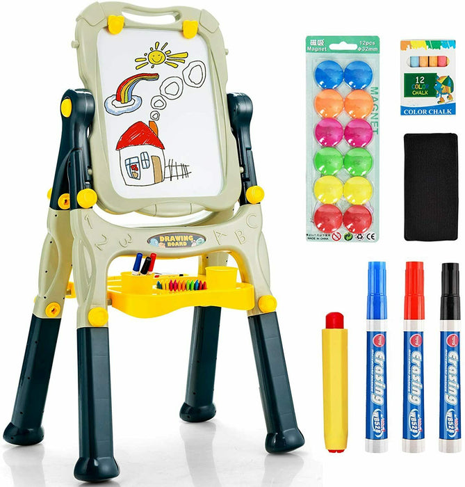 Double Sided Magnetic Children's Easel with Storage Tray-