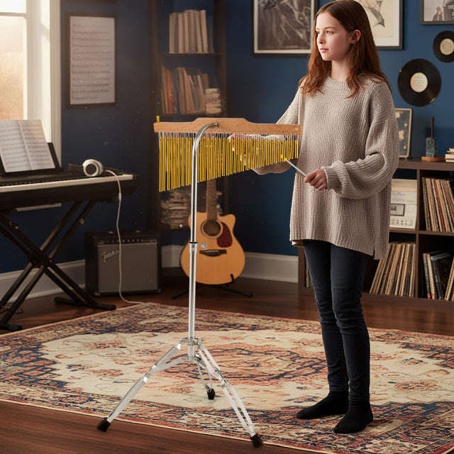 36-Bar Chimes Percussion Instrument with Portable Bag-
