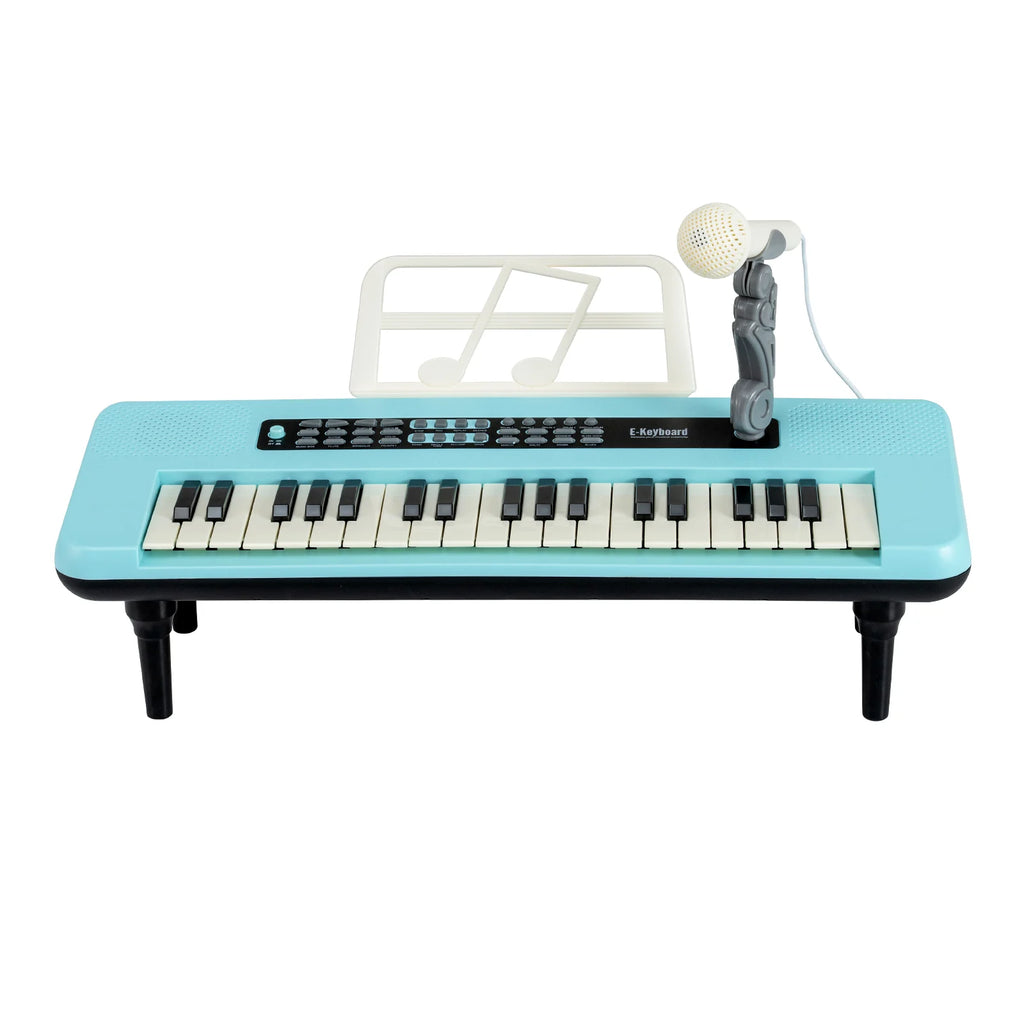 37 Keys Kids Portable Piano Keyboard with Microphone and Music Stand-