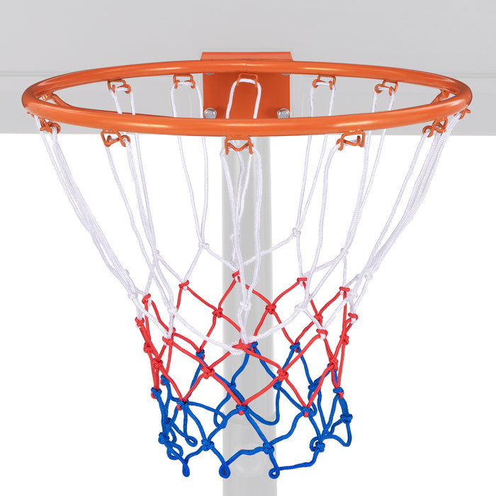 45/38 cm Heavy Duty Basketball Rim with All Weather Net and Mounting Hardware-Black-