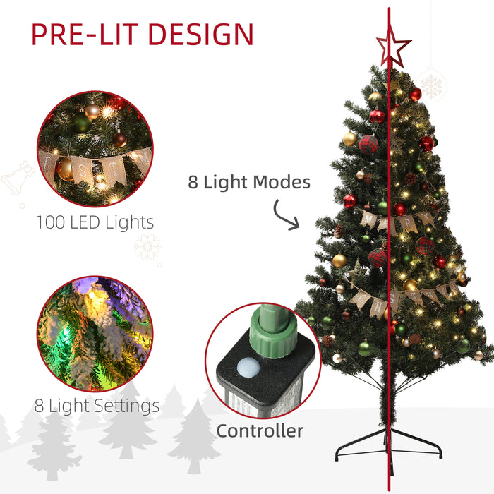 HOMCOM 6ft Pre-Lit and Decorated Christmas Tree | Aosom UK