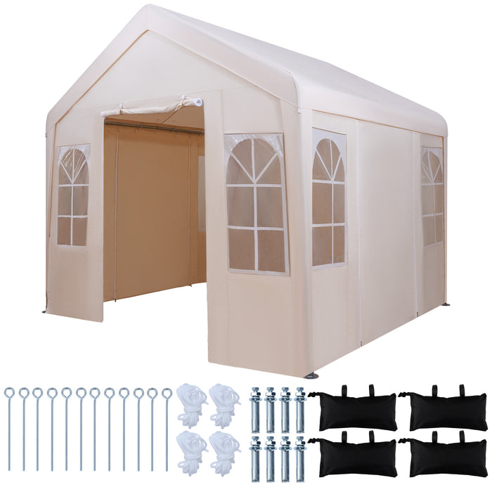 3M x 3M Outdoor Heavy-duty Canopy Tent with 4 Removable Sidewalls and Windows-