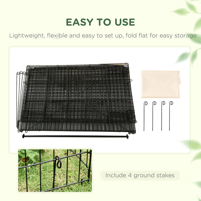 PawHut Small Animal Cage with Cover for Bunny, Chinchilla, Guinea Pig, Beige