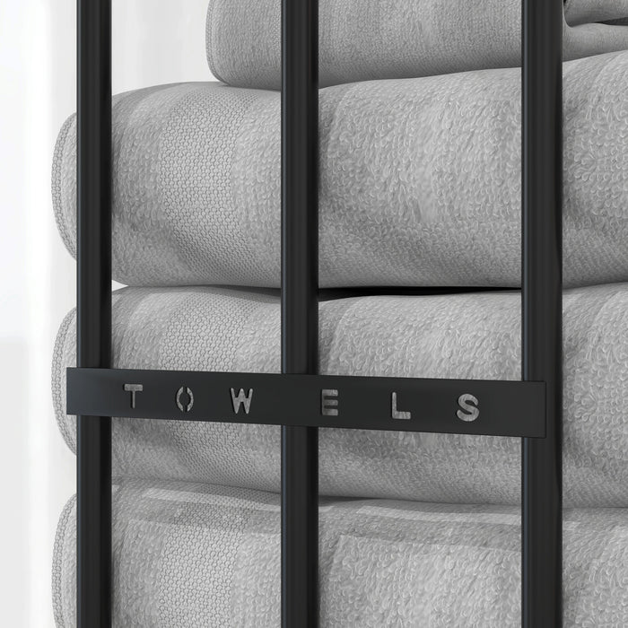 Wall-Mounted Towel Rack with 3 Bars - Metal Towel Rail for Bathroom Holds 6 Large Rolled Towels - Space-Saving Towel Storage Solution for Home and Spa Use