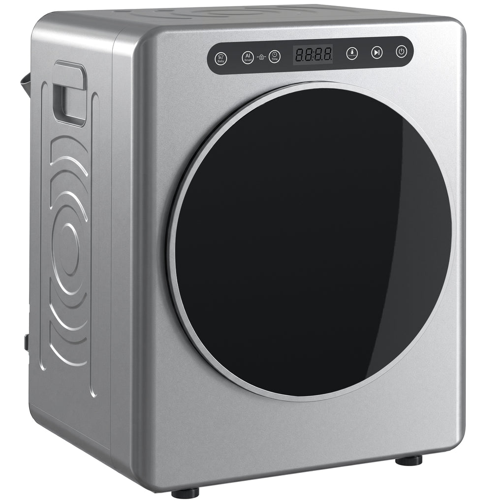 HOMCOM 5kg Compact 40-60℃  Tumble Dryer - Silver Tone