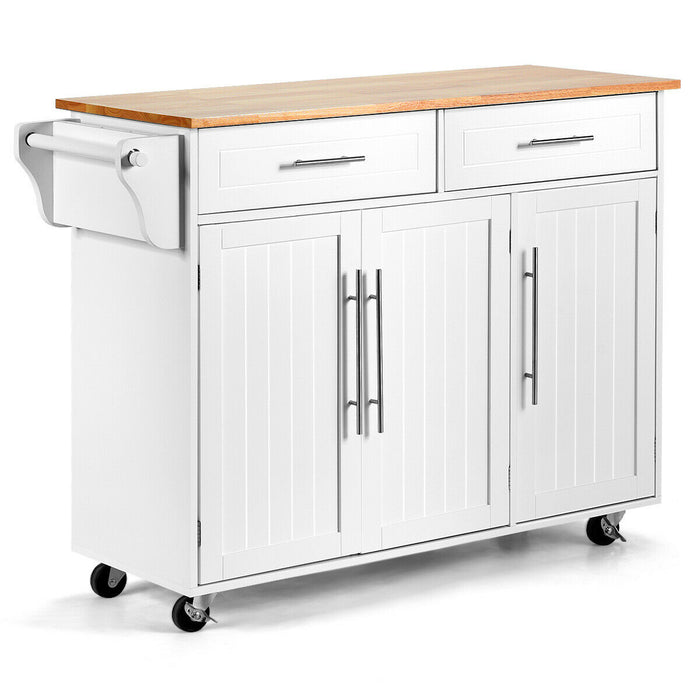 Kitchen Island Trolley with Shelves-