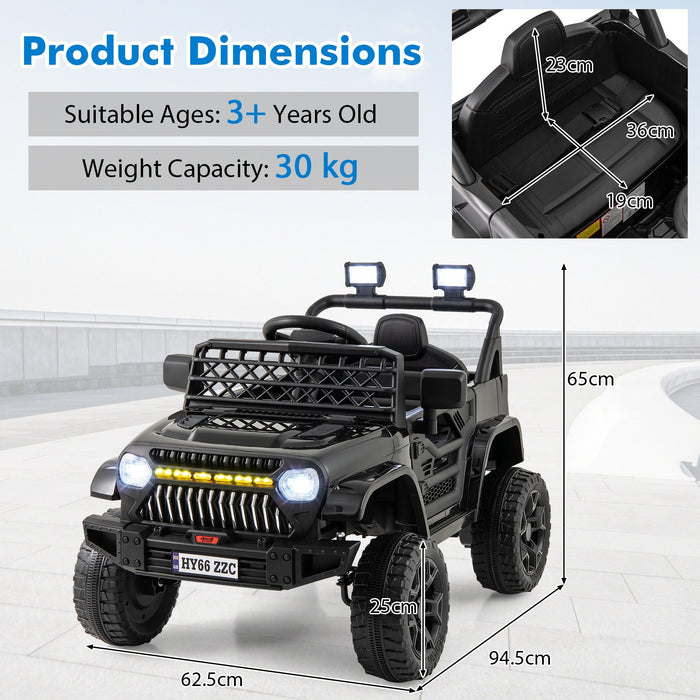 12V Kids Ride on Truck Battery Powered Car with Parental Remote-