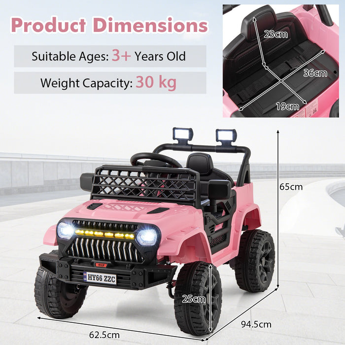 12V Kids Ride on Truck Battery Powered Car with Parental Remote-