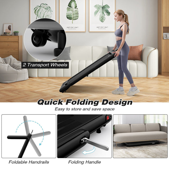 2.25 HP Foldable Treadmill 3 in 1 Walking Pad Under Desk Treadmill-