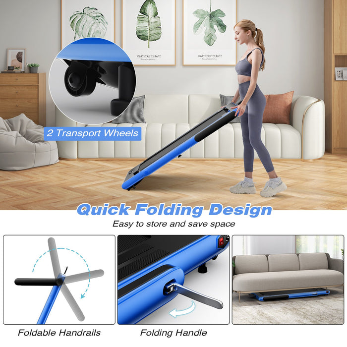 2.25 HP Foldable Treadmill 3 in 1 Walking Pad Under Desk Treadmill-