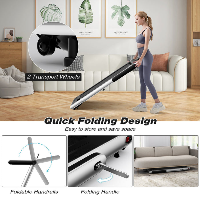 2.25 HP Foldable Treadmill 3 in 1 Walking Pad Under Desk Treadmill-