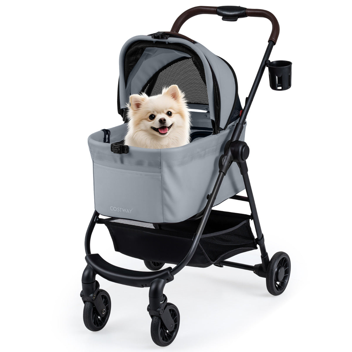 3-in-1 Pet Stroller One-hand Folding  Dog Stroller Car Seat-