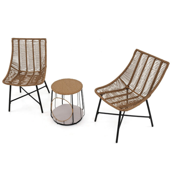 3 Piece Outdoor Furniture Set with Pet House-