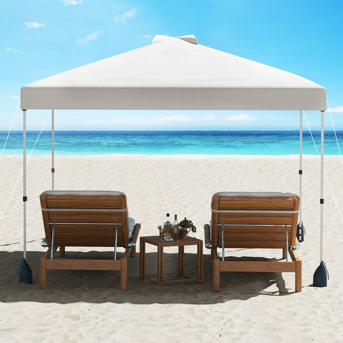 3 x 3 m Pop up Canopy Tent with 1 Sidewall Wheeled Bag-