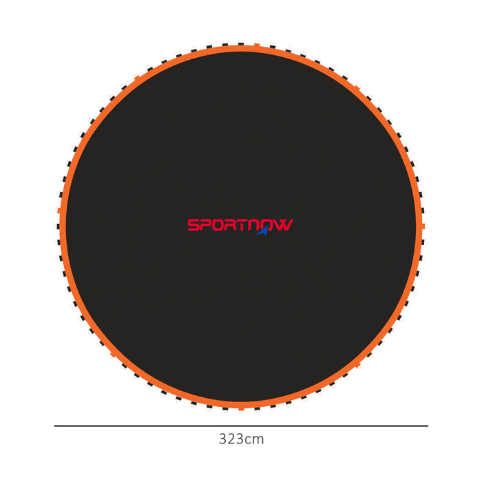 SPORTNOW Replacement Trampoline Mat with Spring Pull Tool, 72 V-Hooks, for 12ft Trampoline using 14cm Springs, Orange