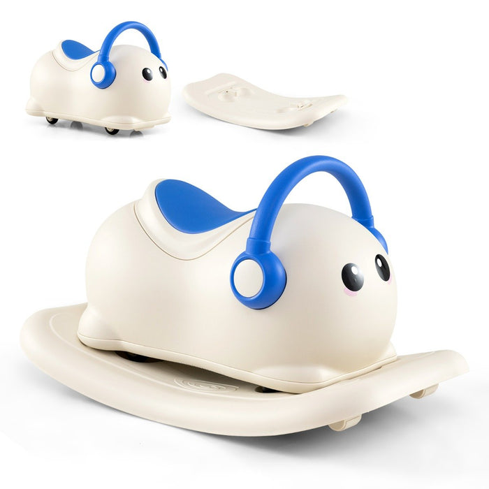 3-in-1 Rocking Horse for Toddlers 1-3 Years Old with Rolling Wheels-