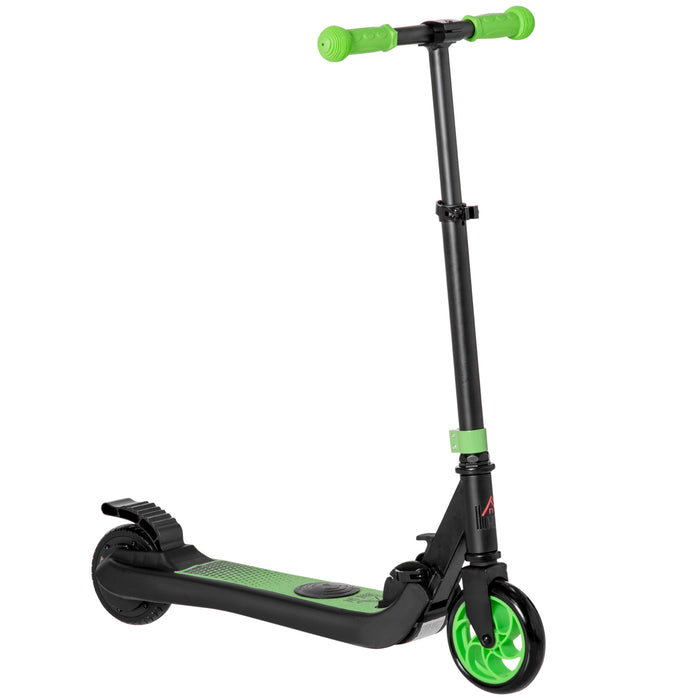HOMCOM Folding Electric Scooter Adult E Scooter, 120W, with Rear Wheel Brake, 8km/h Maximum Speed, for Ages 6+ Years Old, Green | Aosom UK