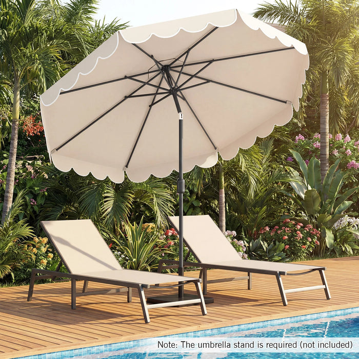 3m Patio Umbrella with Push Button Tilt and Crank-