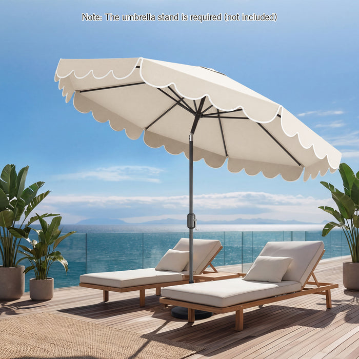 3m Patio Umbrella with Push Button Tilt and Crank-