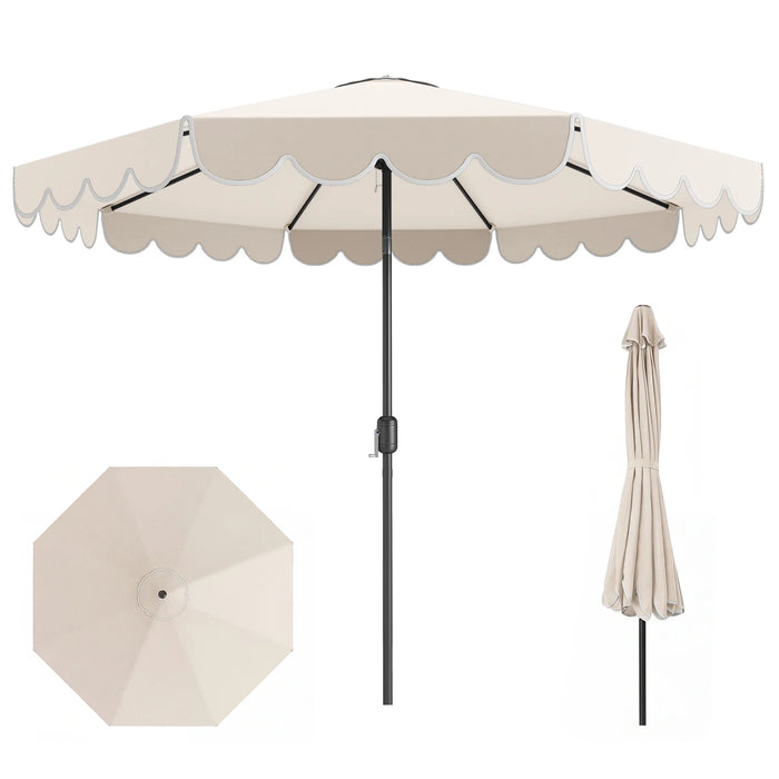 3m Patio Umbrella with Push Button Tilt and Crank-