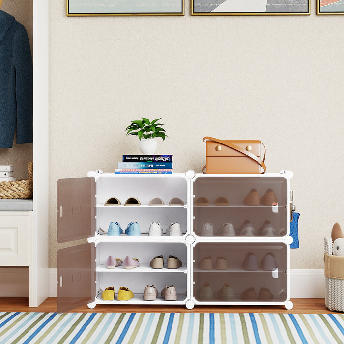 6 Tier Shoe Storage Cabinet with Removable Shelves