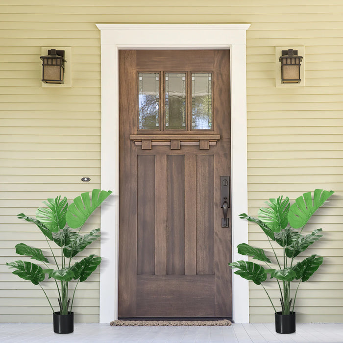 4 FT Artificial Monstera Plant with 10 Leaves in Pot for Indoor Outdoor Decor