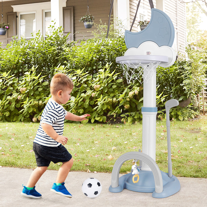 4-In-1 Kids Basketball Hoop with Adjustable Height for Kids-