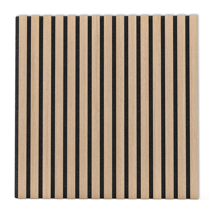 4 Pack Acoustic Panels for Walls 60 x 60 cm Sound Absorbing Panel with 15 Wooden Slats-