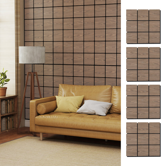 4 Pack Acoustic Panels for Walls 62 x 62 cm Sound Absorbing Panel-