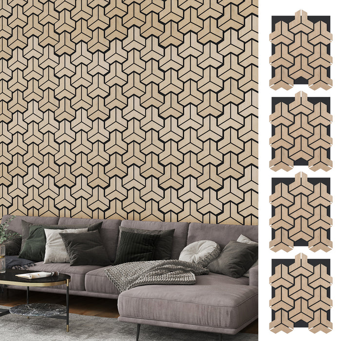 4 Pack Acoustic Panels for Walls 83 x 65 cm Sound Absorbing Panel-