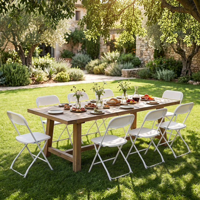 4 Pack Folding Chairs with Heavy Duty Metal Frame for Home-Black